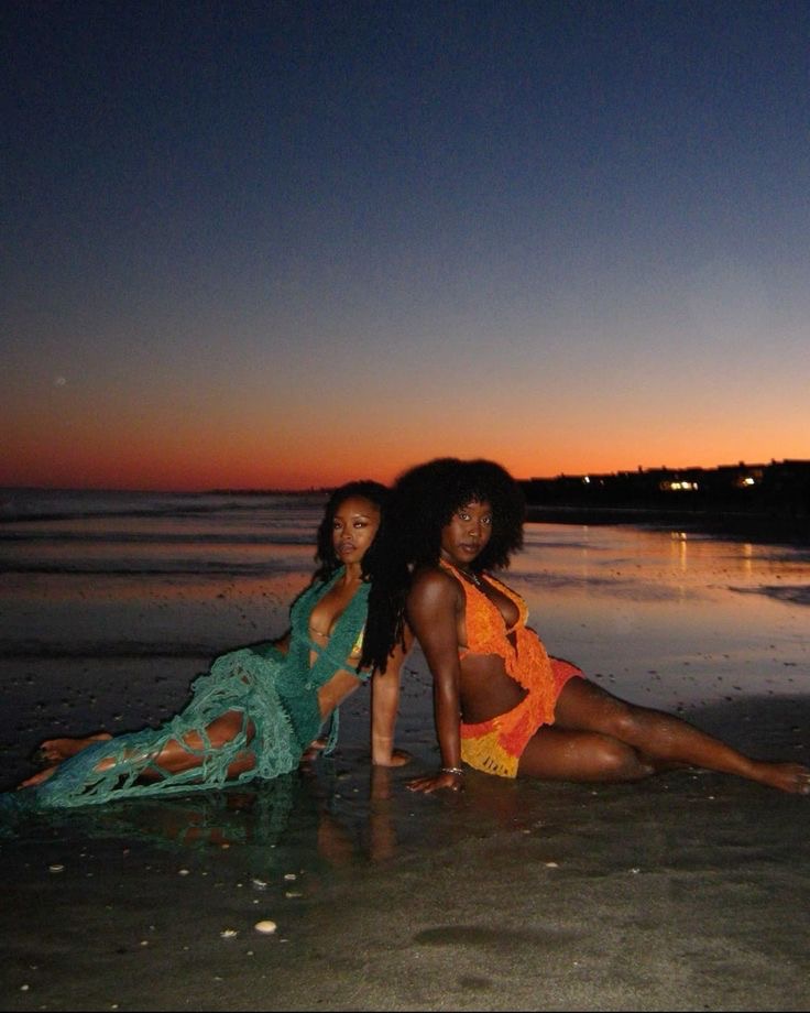 Sisters at sunset
